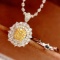 14k Gold 0.26 Ct Natural Yellow Diamond & Diamond Ring/pendant( Without Chain )