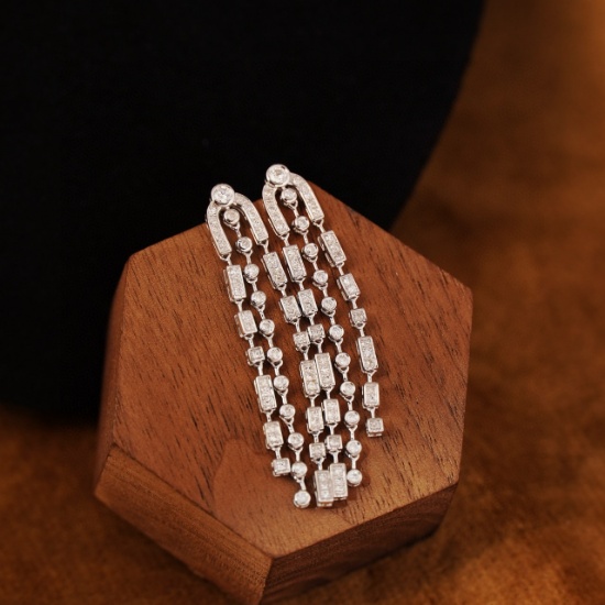 14k Gold 0.62 Ct Natural H Diamond Earrings