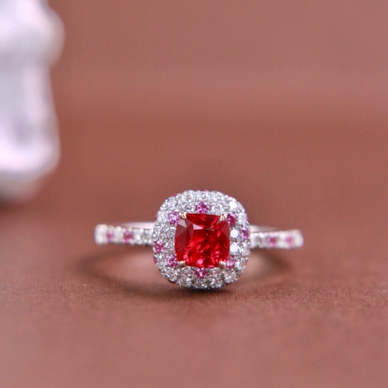 14k Gold 1.37 Ctw Natural Ruby & Diamond Ring