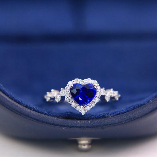 14k Gold 1.27 Ctw Natural Sapphire & Diamond Ring