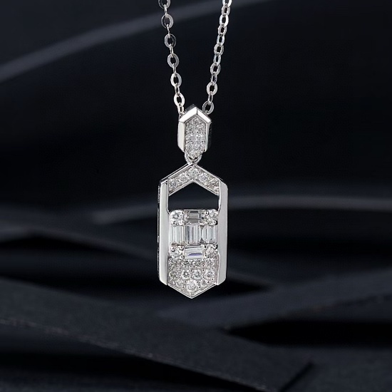 14k Gold 0.31 Ctw Natural H Diamond Pendant( Without Chain )