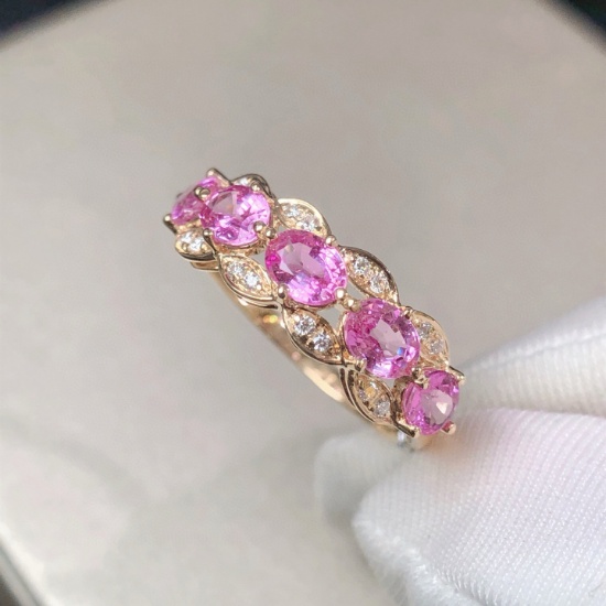 14k Gold 1.63 Ctw Natural Sapphire & Diamond Ring