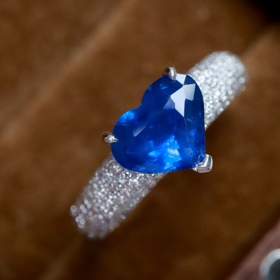 14k Gold 2.25 Ctw Natural Sapphire & Diamond Ring