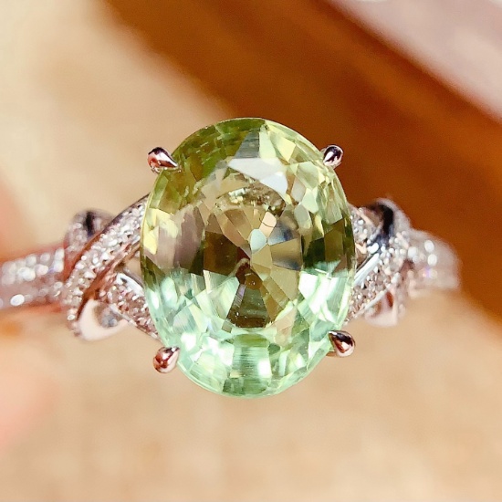 14k Gold 2.92 Ct Natural Tourmaline & Diamond Ring