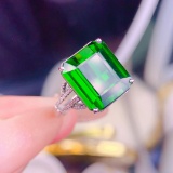 14k Gold 11 Ct Natural Tourmaline & Diamond Ring