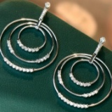 14k Gold 0.62 Ct Natural H Diamond Earrings