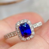 14k Gold 1.60 Ctw Natural Sapphire & Diamond Ring