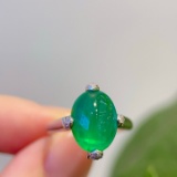 14k Gold 4.5 Ct Natural Emerald & Diamond Ring/pendant( Without Chain )