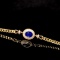 14k Gold 1.28 Ctw Natural Sapphire & Diamond Bracelet