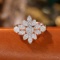 14k Gold 0.9 Ct Natural H Diamond Ring