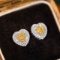 14k Gold 0.50 Ct Natural Color Diamond Earrings