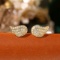 14k Gold 0.4 Ct Natural H Diamond Earrings