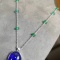 14k Gold 14.42 Ctw Natural Tanzanite & Emerald Necklace