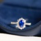14k Gold 1.27 Ctw Natural Sapphire & Diamond Ring