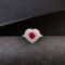 14k Gold 2.34 Ctw Natural Ruby & Diamond Ring/pendant( Without Chain )