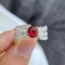 14k Gold 1.44 Ctw Natural Ruby & Diamond Ring