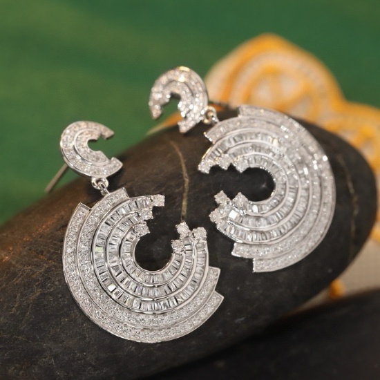 14k Gold 1 Ct Natural H Diamond Earrings