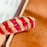 14k Gold 1.8 Ct Natural Ruby & Diamond Ring