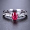 14k Gold 0.72 Ctw Natural Ruby & Diamond Ring