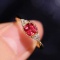 14k Gold 0.92 Ctw Natural Spinel & Diamond Ring