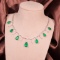 14k Gold 10.01 Ctw Natural Emerald & Diamond Necklace
