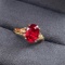 14k Gold 2.19 Ctw Natural Tourmaline & Diamond Ring