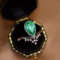 14k Gold 1.64 Ctw Natural Emerald & Diamond Ring