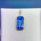 14k Gold 10.99 Ctw Natural Topaz & Diamond Pendant( Without Chain )
