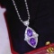 14k Gold 2.71 Ctw Natural Sapphire & Diamond Pendant( Without Chain )