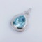 14k Gold 7.25 Ctw Natural Aquamarine & Diamond Pendant( Without Chain )