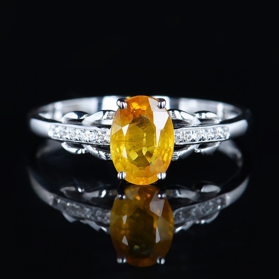 14k Gold 1.13 Ct Natural Sapphire & Sapphire Ring
