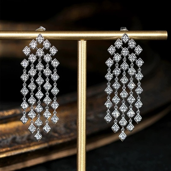 14k Gold 1.35 Ct Natural H Diamond Earrings