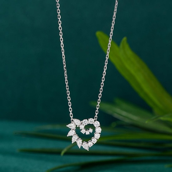 14k Gold 0.53 Ctw Natural H Diamond Necklace