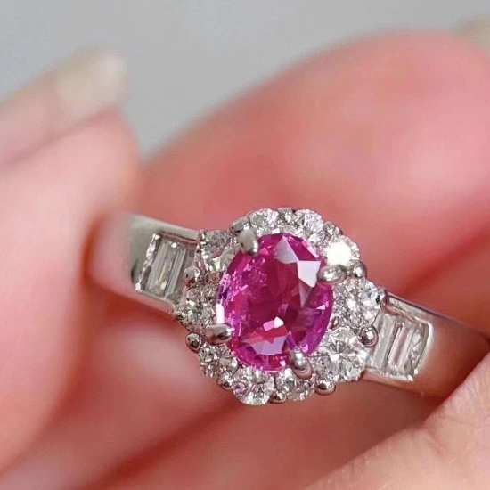 14k Gold 1.17 Ctw Natural Sapphire & Diamond Ring