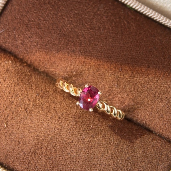 14k Gold 0.75 Ct Natural Ruby Ring