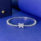 14k Gold 1.48 Ctw Natural H Diamond Bracelet
