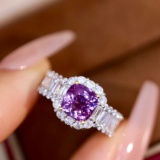 14k Gold 2.84 Ctw Natural Sapphire & Diamond Ring
