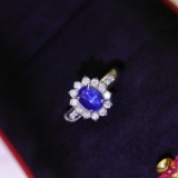 14k Gold 2.64 Ctw Natural Sapphire & Diamond Ring