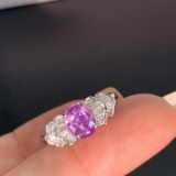 14k Gold 1.26 Ct Natural Sapphire & Diamond Ring