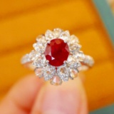 14k Gold 1.61 Ctw Natural Ruby & Diamond Ring