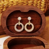 14k Gold 0.6 Ct Natural H Diamond Earrings