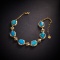 14k Gold 6.8 Ct Natural Opal & Diamond Bracelet
