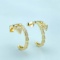 14k Gold 0.26 Ct Natural H Diamond Earrings