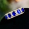 14k Gold 1.2 Ct Natural Sapphire & Diamond Ring