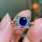 14k Gold 1.48 Ctw Natural Sapphire & Diamond Ring
