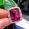 14k Gold 12.28 Ctw Natural Tourmaline & Diamond Ring