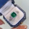 14k Gold 2.12 Ctw Vivid Green Natural Emerald & Diamond Ring