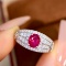 14k Gold 1.50 Ctw Natural Ruby & Diamond Ring