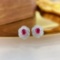 14k Gold 0.58 Ctw Natural Ruby & Diamond Earrings