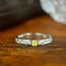 14k Gold 0.33 Ctw Natural Yellow Diamond & Diamond Ring